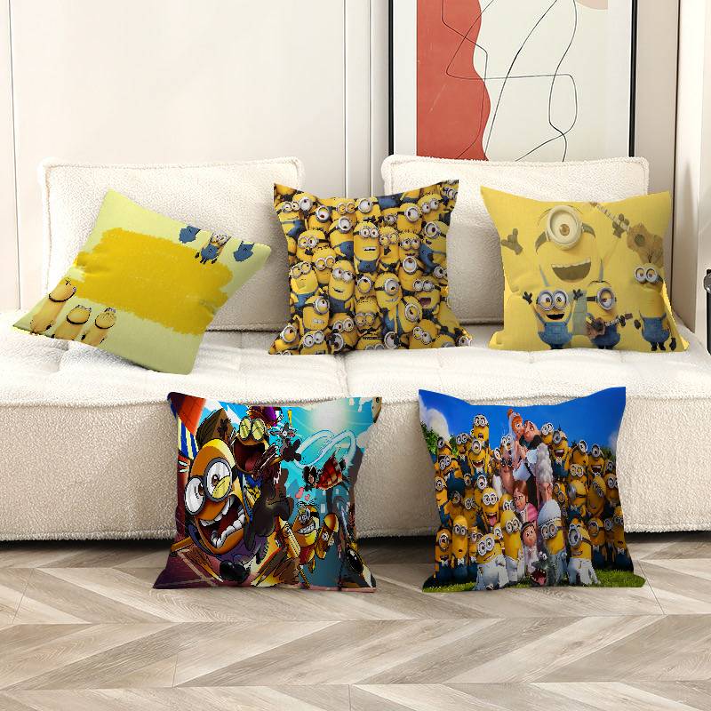 Home.Textiles Cushion - Cartoon Movie M-Minions Cushion Cover Polyester