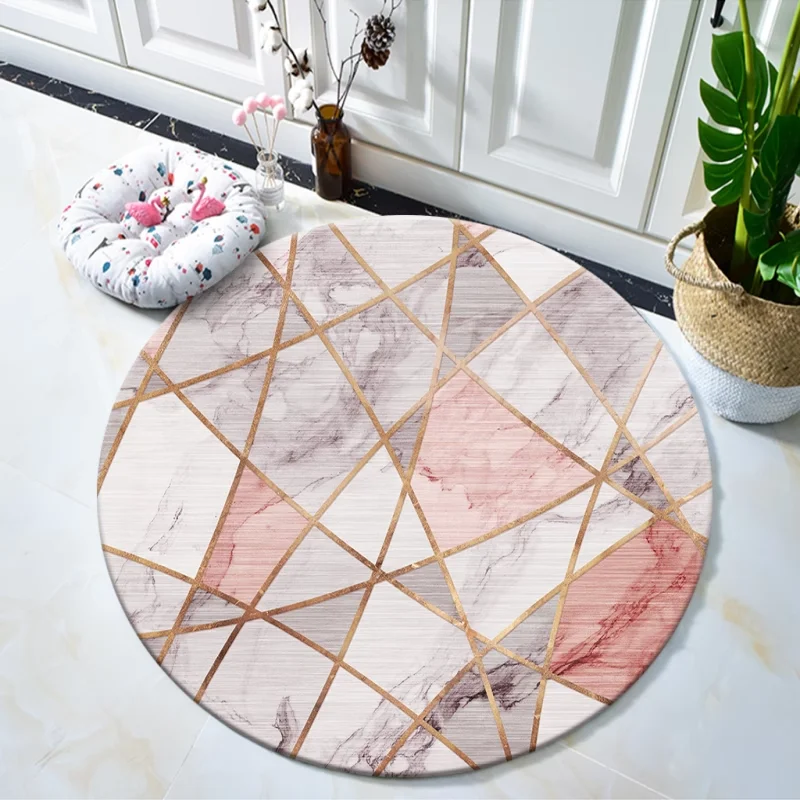 Home Textiles Online - ~O~Light Luxury Round Floor Mat for