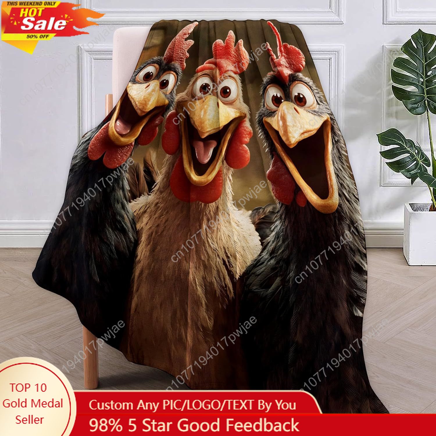 Chickens Blanket Gifts for Wom - огляд і ціна Home Textiles Blanket