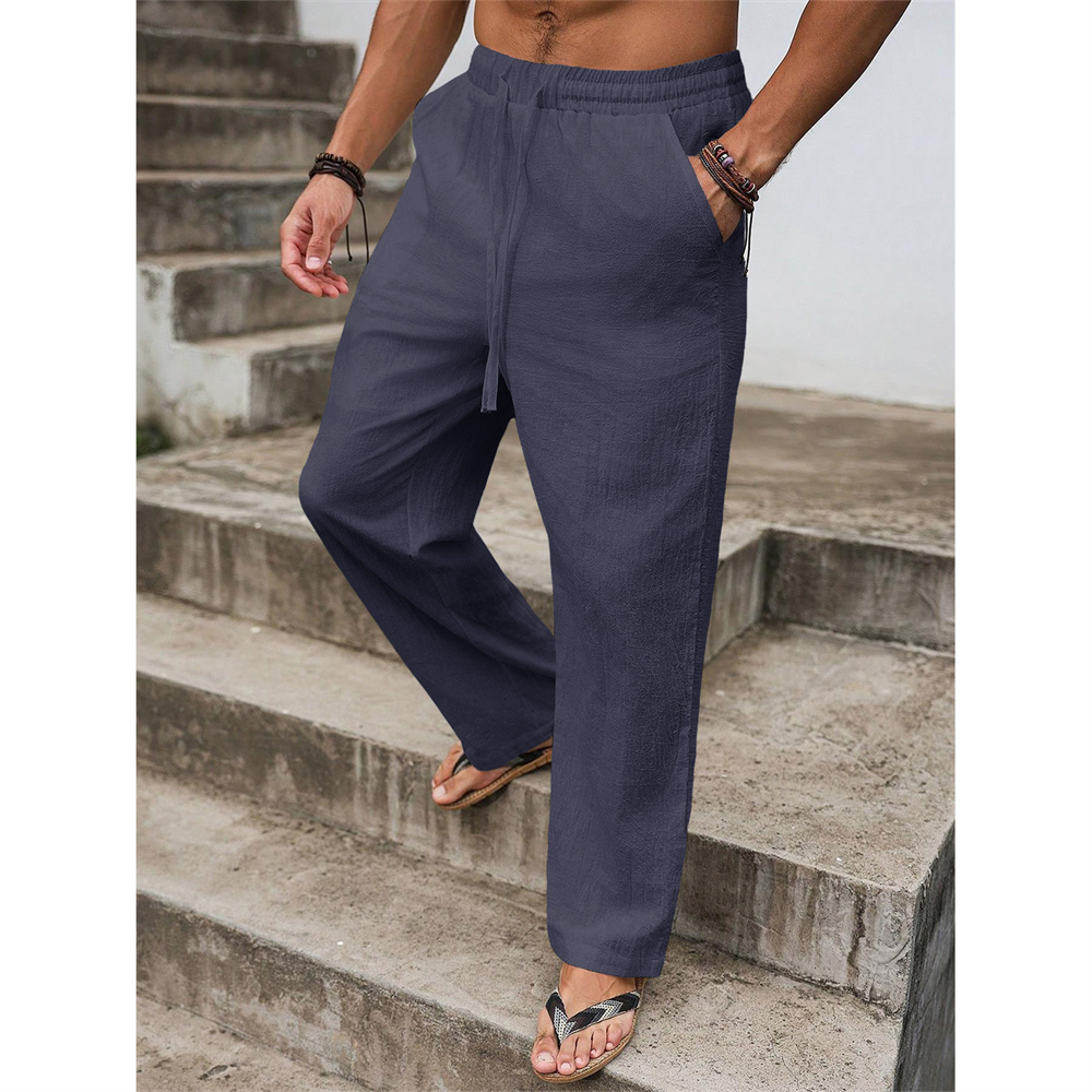 Men's Cotton Linen Long Pants  - огляд і ціна Home Textiles Store