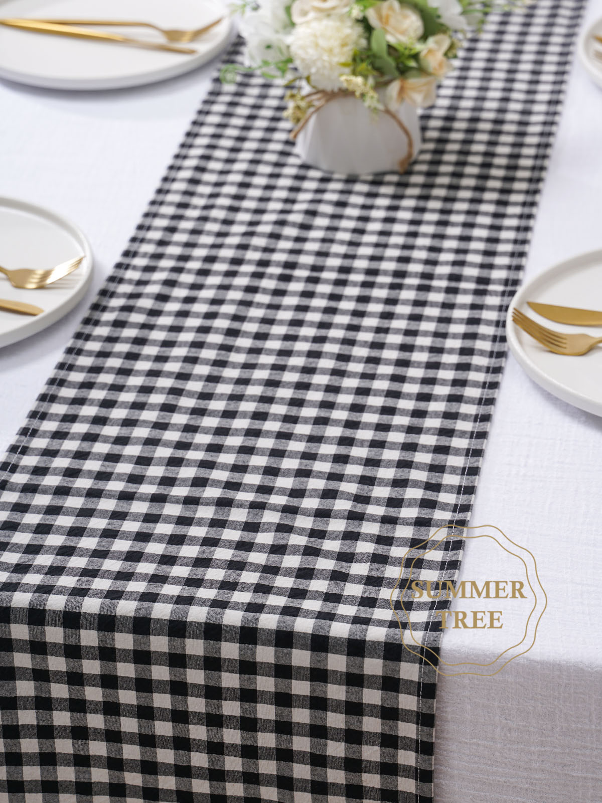 Rustic Plaid Cotton Table Runn - огляд і ціна Home Textiles Plaid