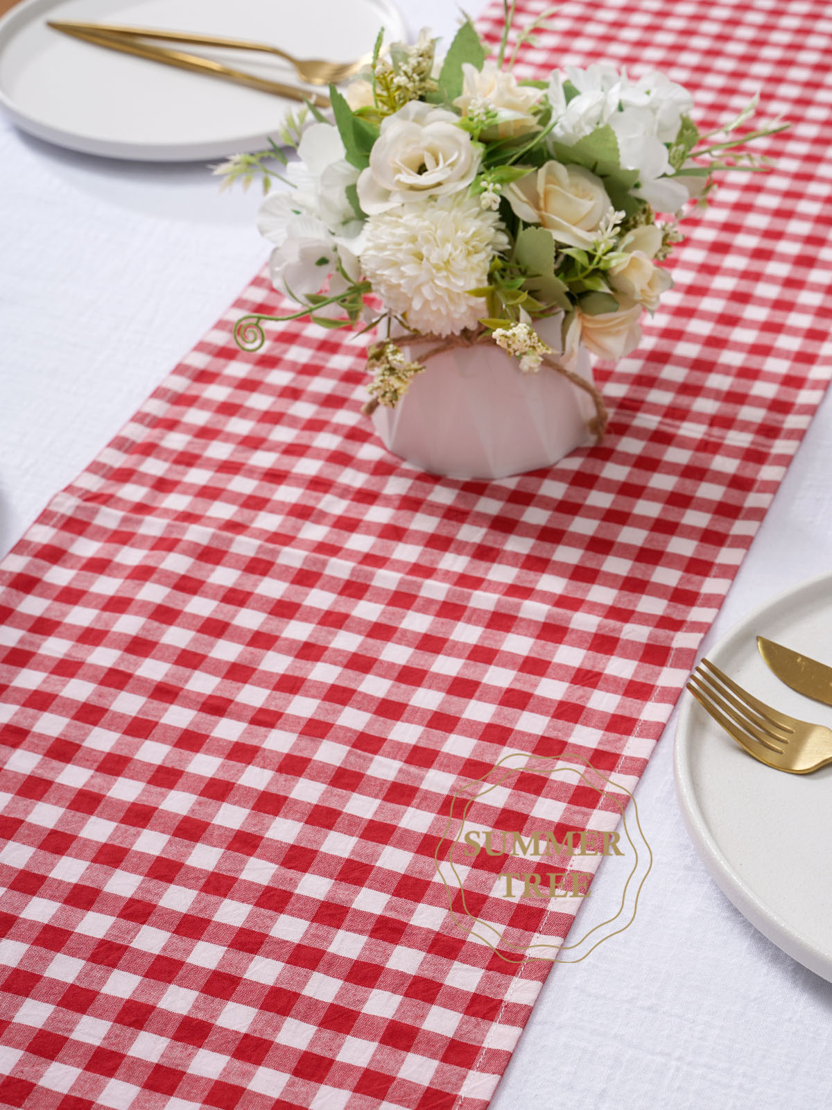 Rustic Plaid Cotton Table Runn - огляд і ціна Home Textiles Plaid