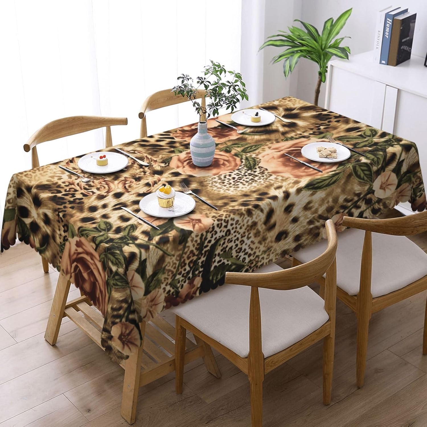 Chic Leopard Rose Floral Table - огляд і ціна Home Textiles Premium