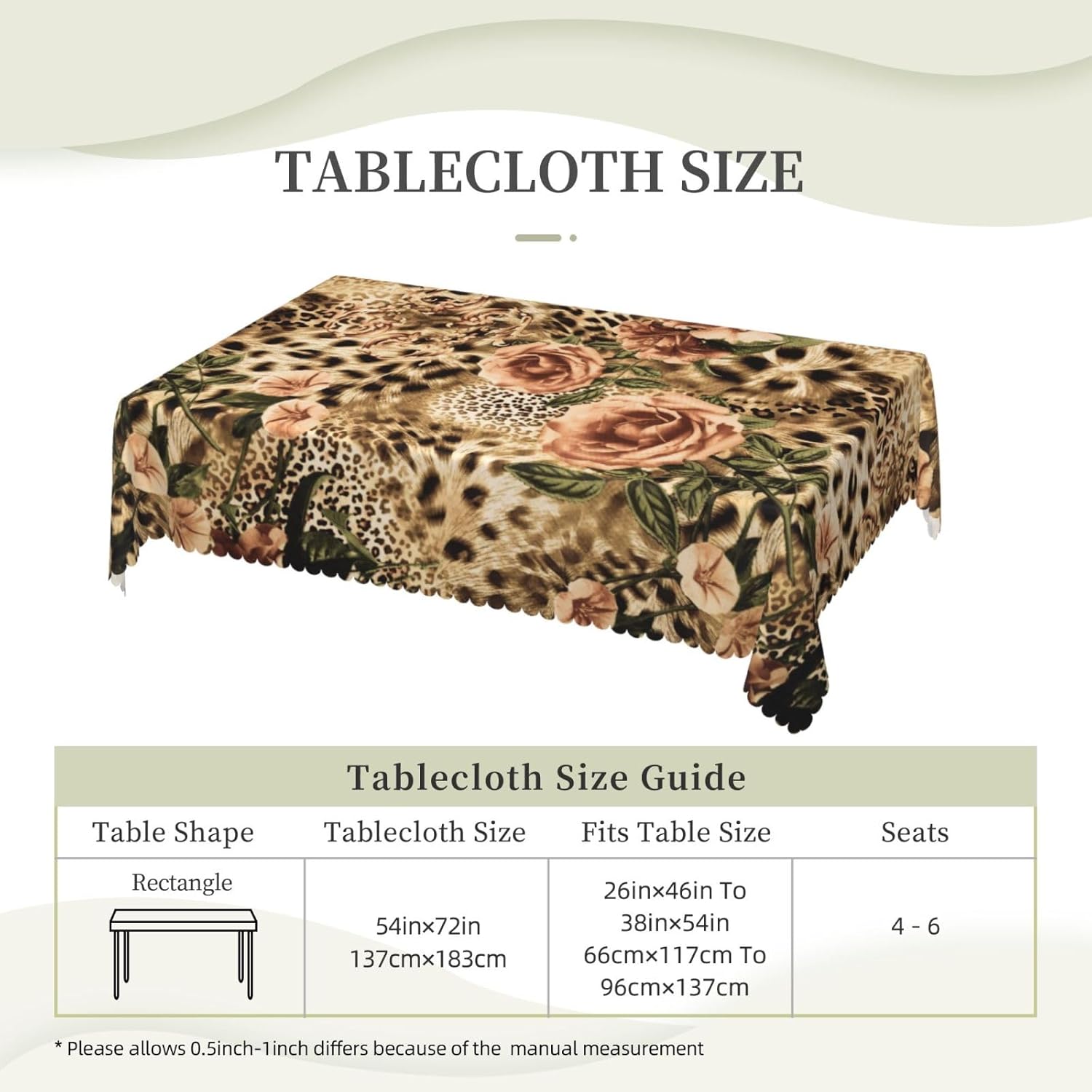 Chic Leopard Rose Floral Table - огляд і ціна Home Textiles Premium