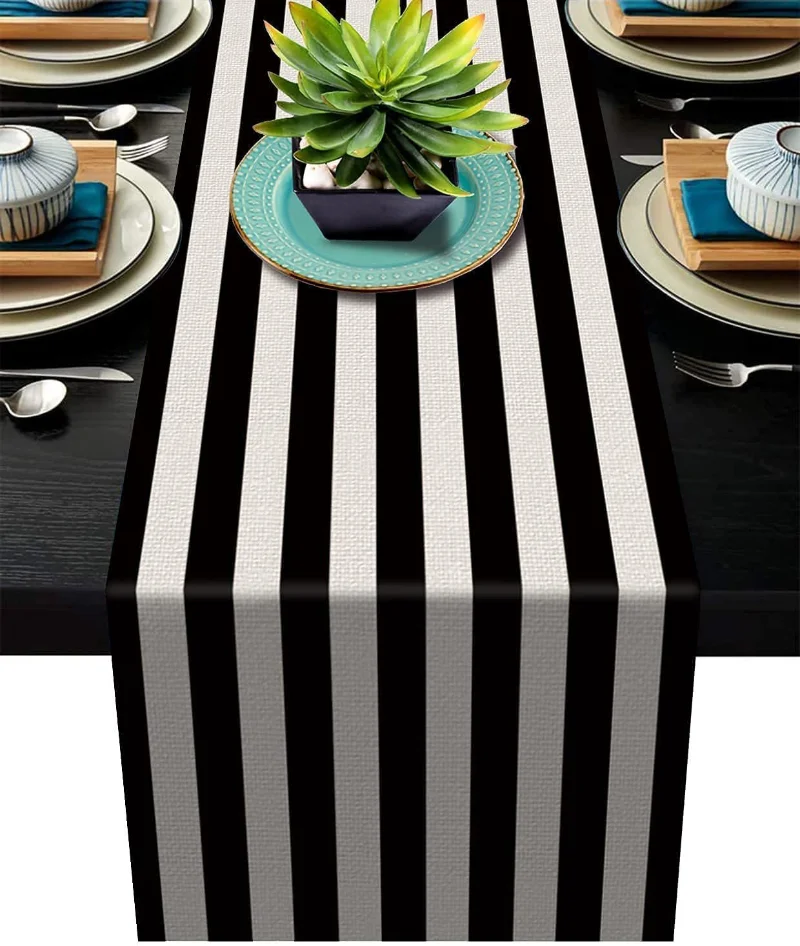New Geometric Linen Striped Ta - огляд і ціна Home Textiles Plaid