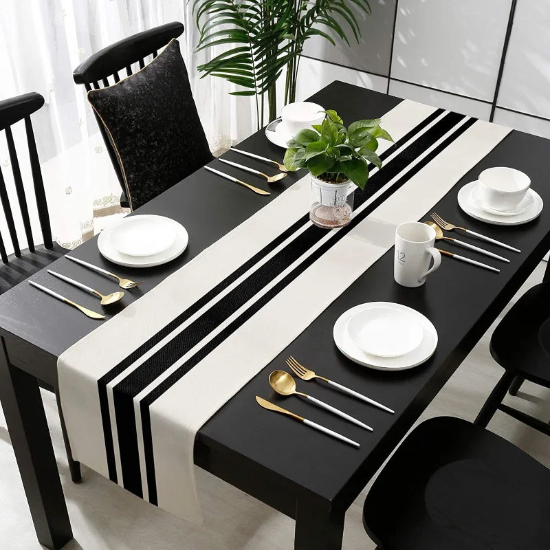 New Geometric Linen Striped Ta - огляд і ціна Home Textiles Plaid