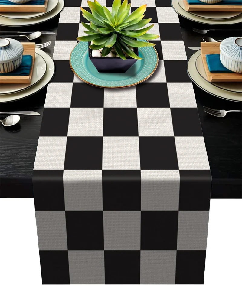 New Geometric Linen Striped Ta - огляд і ціна Home Textiles Plaid