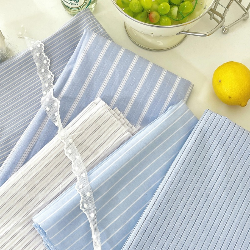 0.5m/2m Korean Style Blue Stri - огляд і ціна Home Textiles Plaid