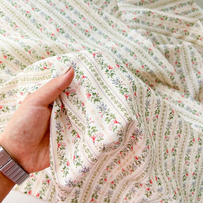 Vintage Floral Stripe Cotton F - огляд і ціна Home Textiles Plaid