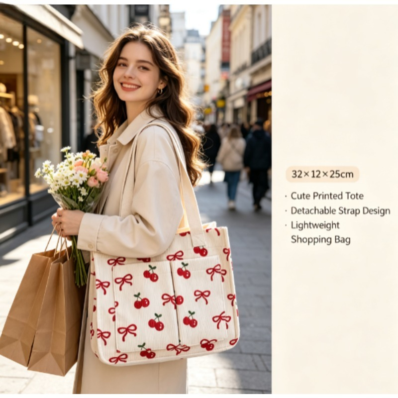 Fashion Corduroy Eco Bag, Larg - огляд і ціна Home Textiles Store