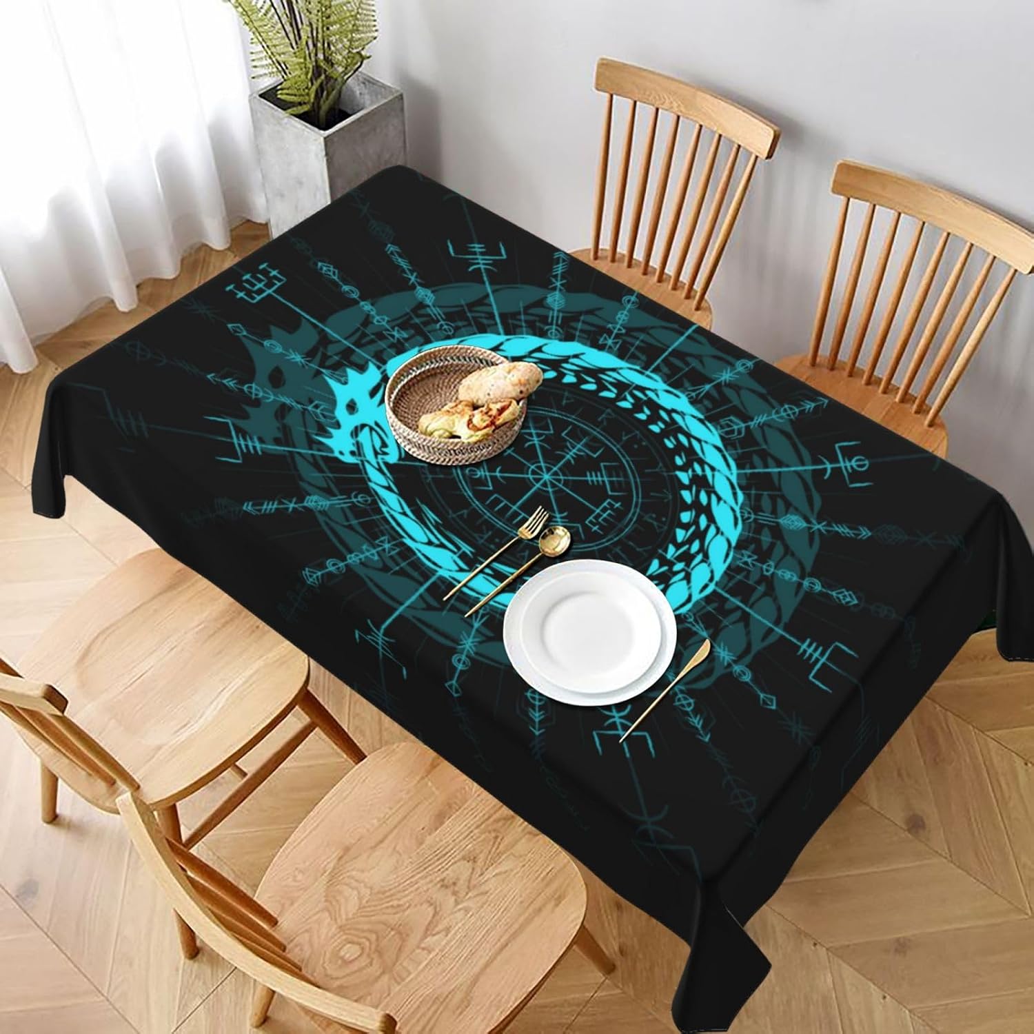 Viking Dragon Symbol Tableclot - огляд і ціна Home Textiles Premium